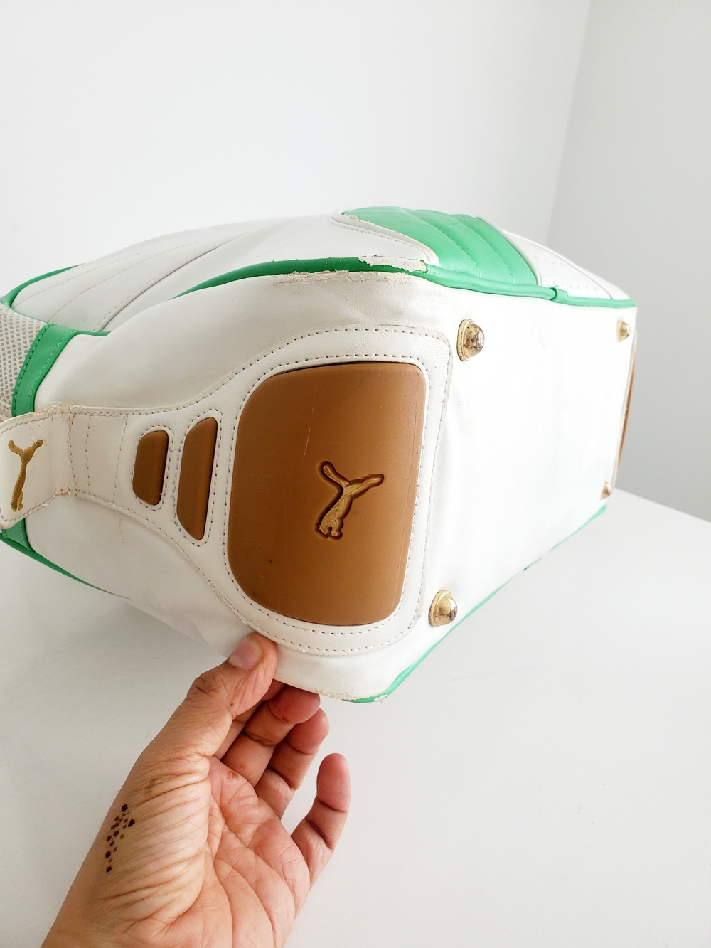 PUMA White & Green Women's Gym Bag - Picture 8 of 11